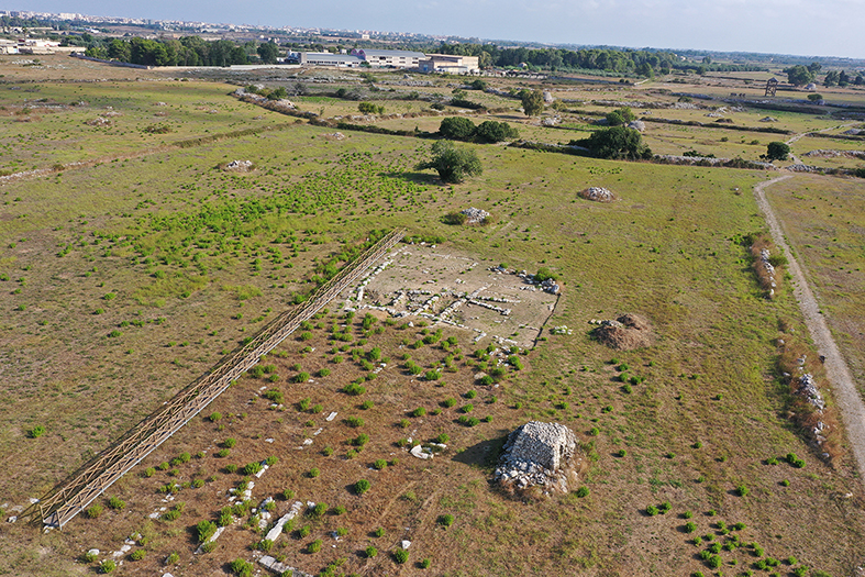 Area archeologica - ripresa da drone